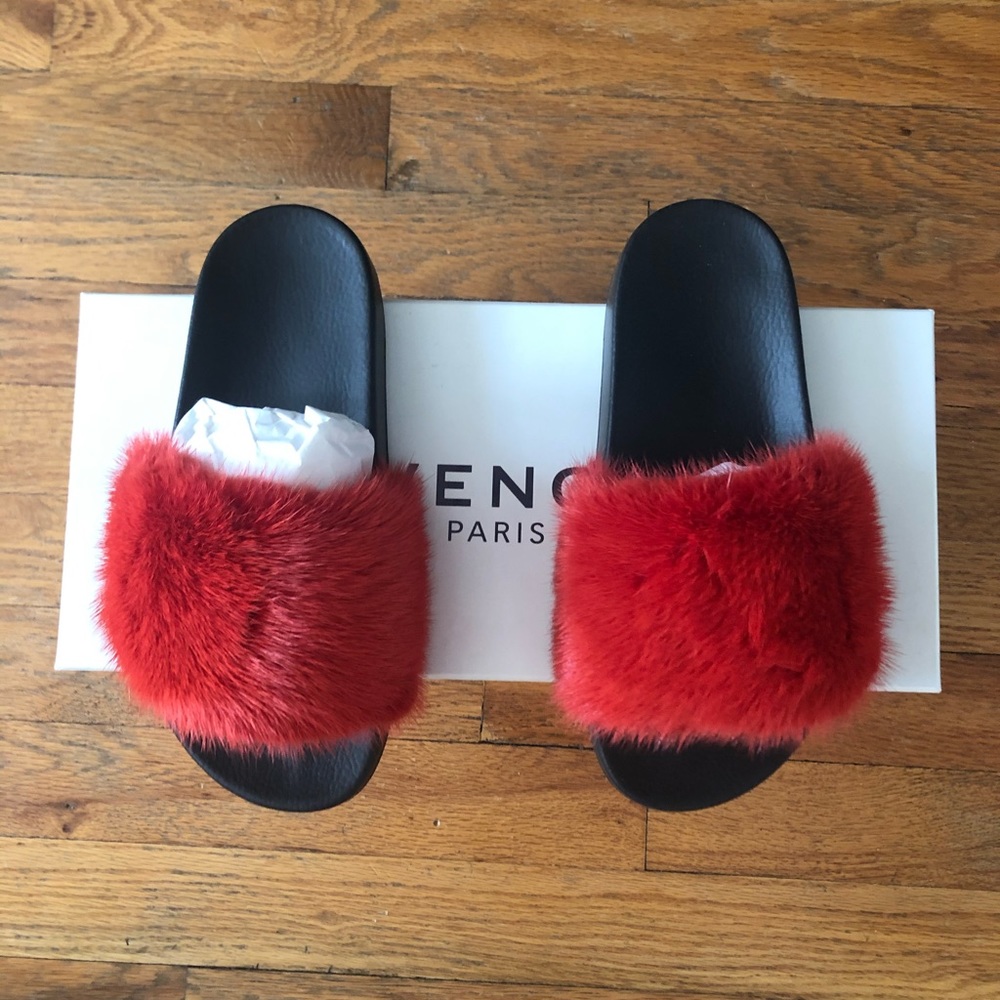 Givenchy Fur Slides